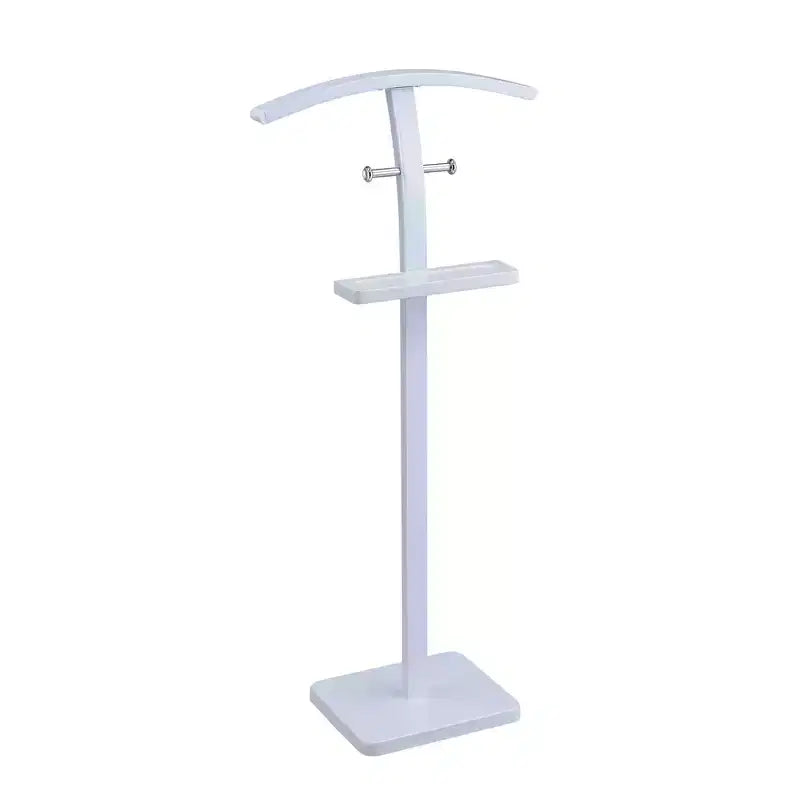 Kings Brand Furniture Valet Stand, Design Moderno a T con Vassoio Porta Accessori e Gancio Inferiore per Camera da Letto e Armadio