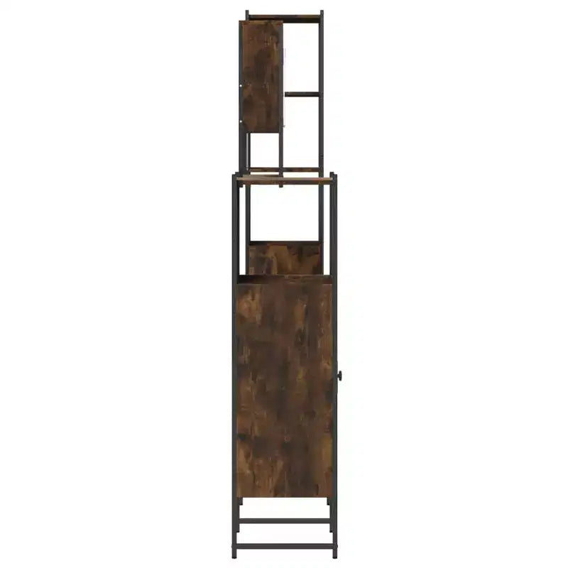 Set Mobili da Bagno con Mensola 4 pz Legno Ingegnerizzato Contenitore Moderno