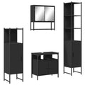 vidaXL Bathroom Furniture Set with Shelf 4 pcs Engineered Wood Storage Modern