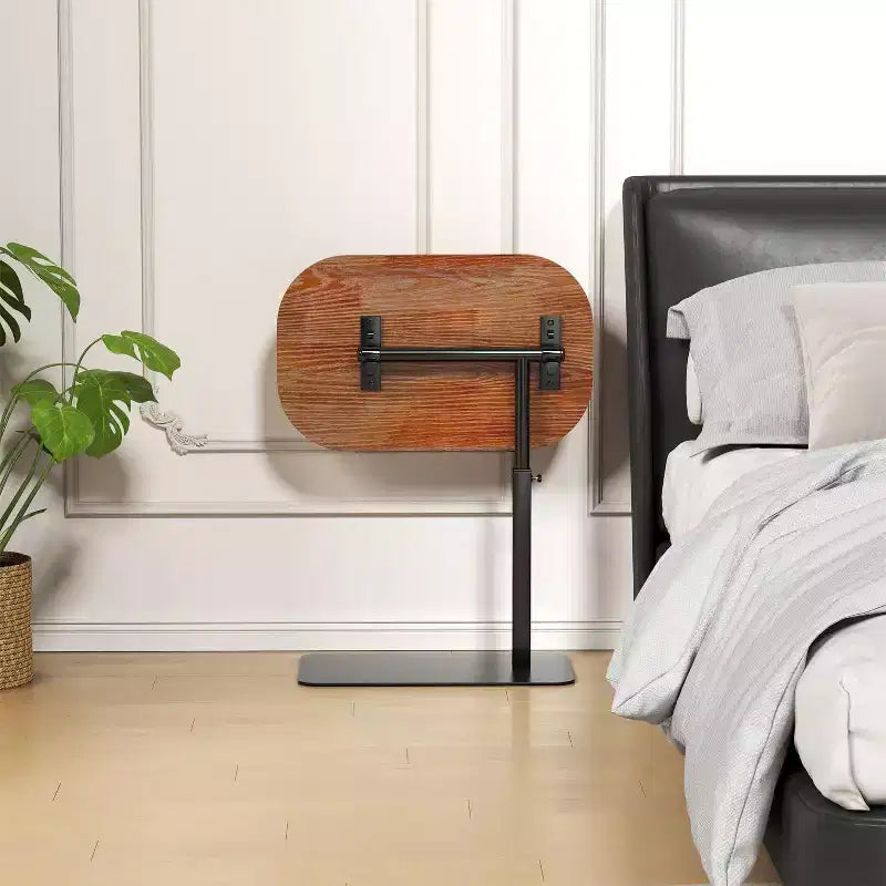 COZONY Tavolino Laterale Regolabile a C con Vassoio Girevole, Scrivania Pieghevole per Laptop per Divano Letto
