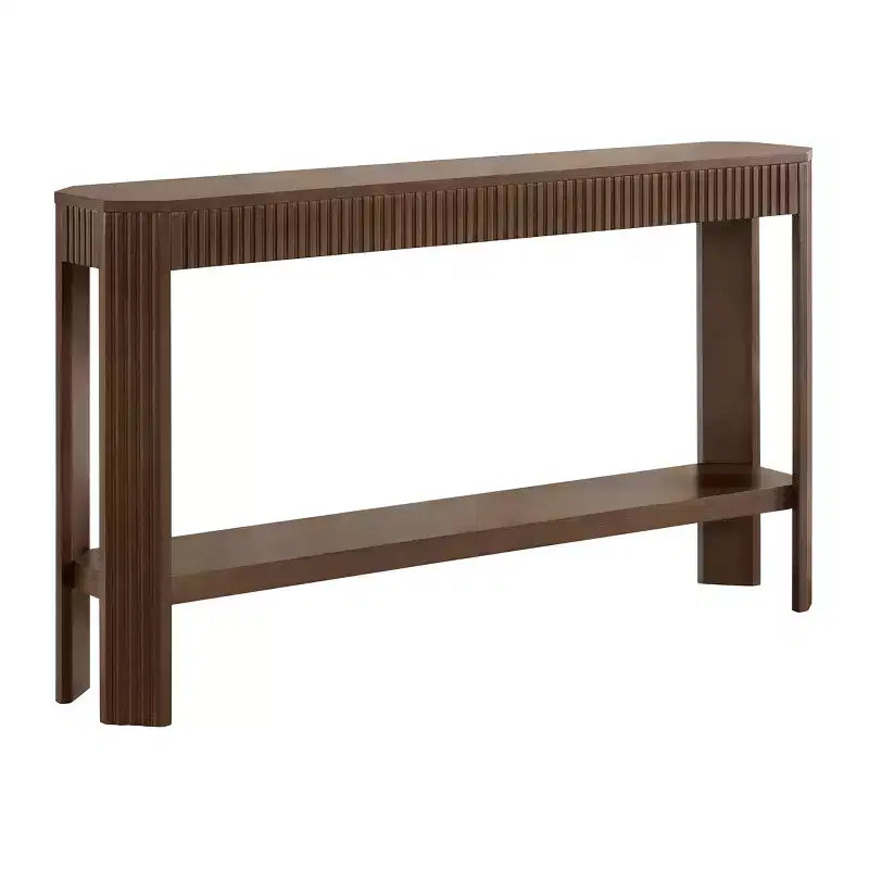 Consolle in legno massello scanalato da 56 pollici