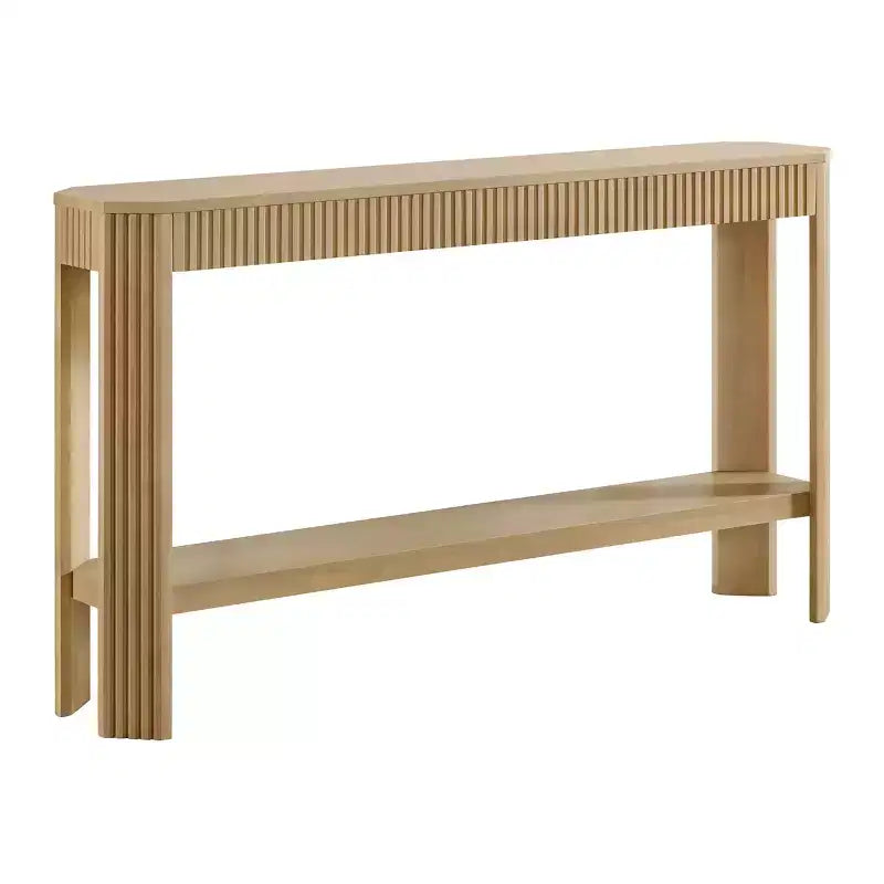 Consolle in legno massello scanalato da 56 pollici