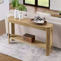 Fluted Solid Wood Console Table 56 Inch