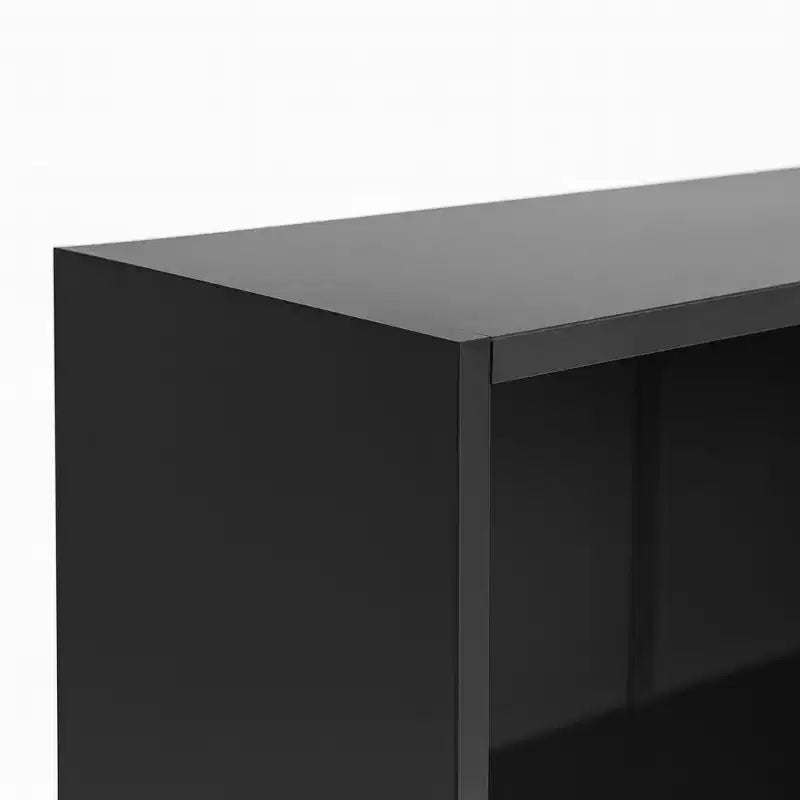 Scaffale a 5 ripiani con armadietto - Libreria aperta a 5 ripiani con kit di sicurezza antiribaltamento per soggiorno, ufficio e camera da letto