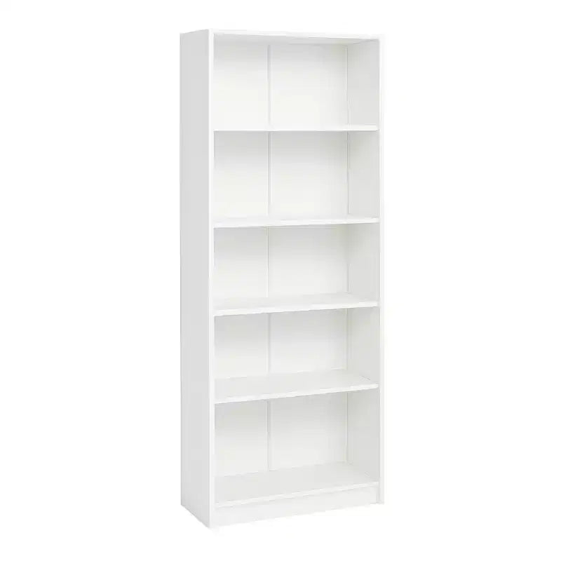 Scaffale a 5 ripiani con armadietto - Libreria aperta a 5 ripiani con kit di sicurezza antiribaltamento per soggiorno, ufficio e camera da letto