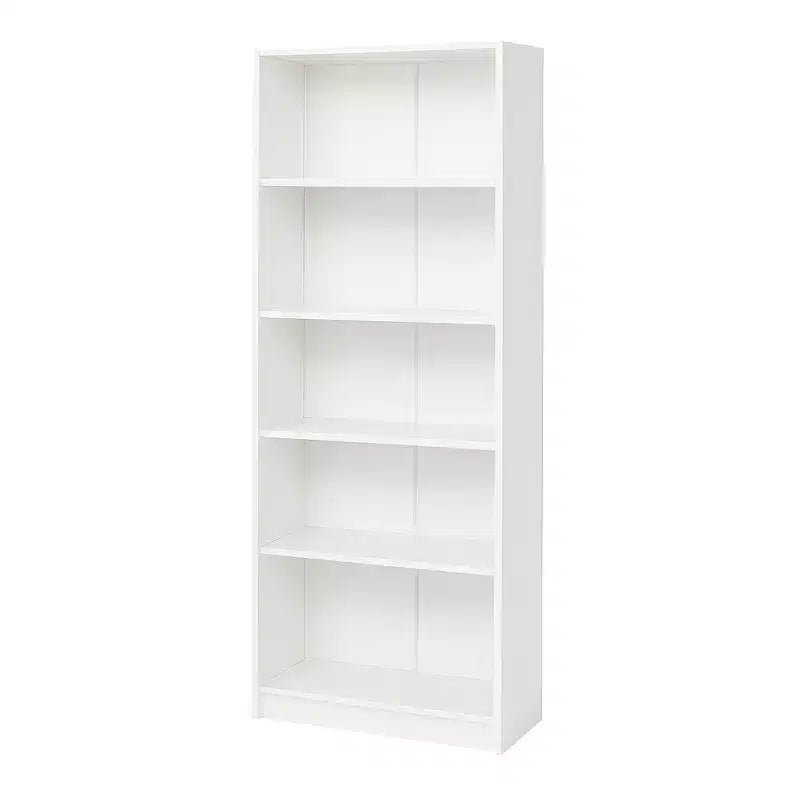 Scaffale a 5 ripiani con armadietto - Libreria aperta a 5 ripiani con kit di sicurezza antiribaltamento per soggiorno, ufficio e camera da letto