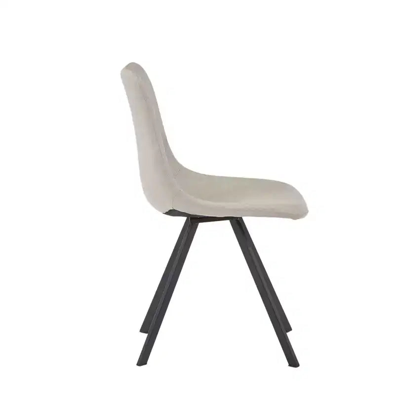 Sedia da pranzo moderna in pelle LeisureMod Markley con sedile imbottito e gambe in metallo, design elegante per cucina, sala da pranzo, ufficio, salotto o bar