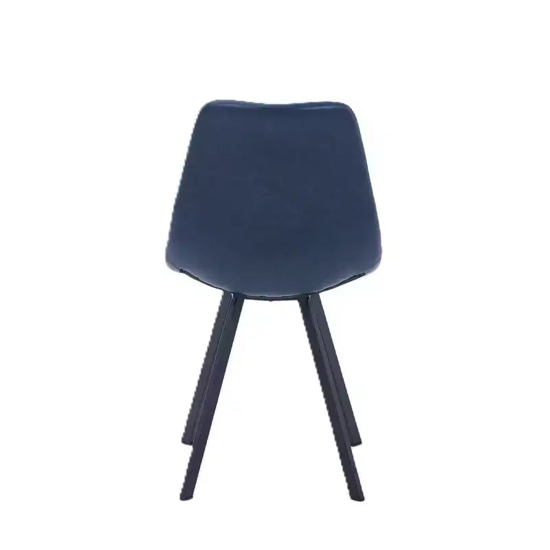 Sedia da pranzo moderna in pelle LeisureMod Markley con sedile imbottito e gambe in metallo, design elegante per cucina, sala da pranzo, ufficio, salotto o bar