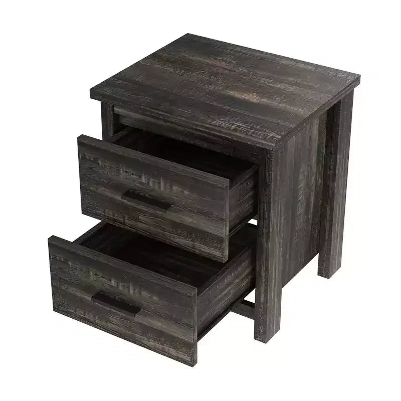 Set di mobili per camera da letto da 4 pezzi - Struttura letto matrimoniale con testiera contenitore, 2 comodini e 1 cassettiera