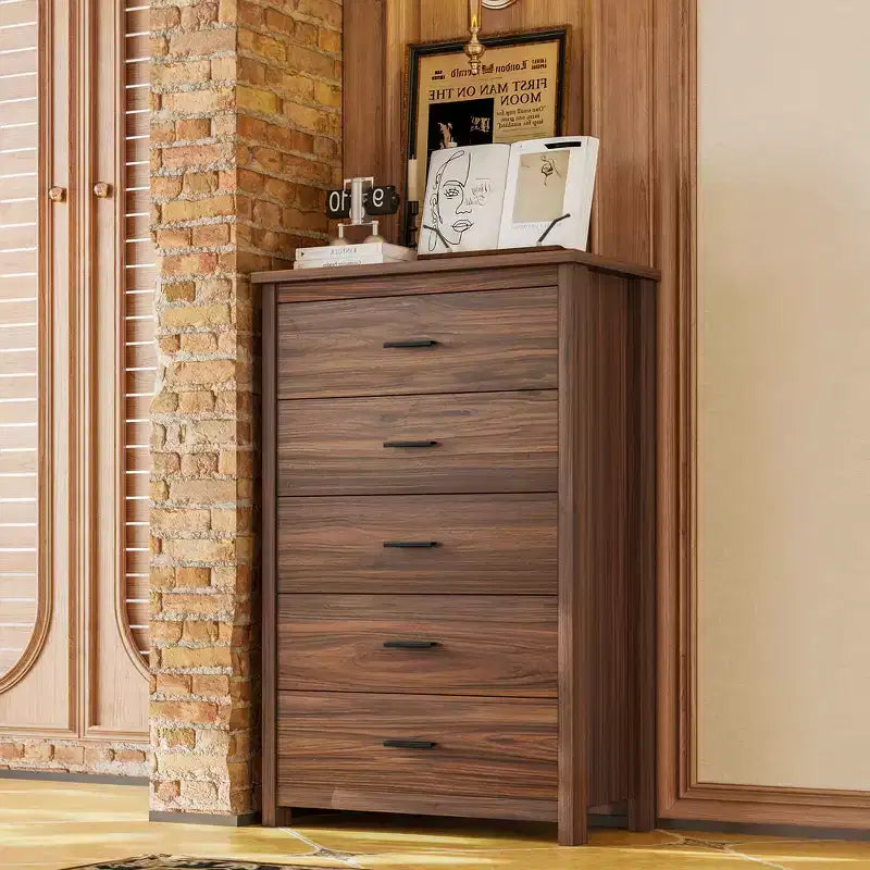 Set di mobili per camera da letto da 4 pezzi - Struttura letto matrimoniale con testiera contenitore, 2 comodini e 1 cassettiera