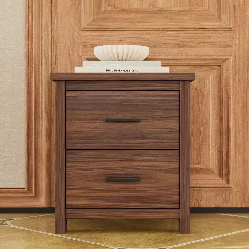 Set di mobili per camera da letto da 4 pezzi - Struttura letto matrimoniale con testiera contenitore, 2 comodini e 1 cassettiera