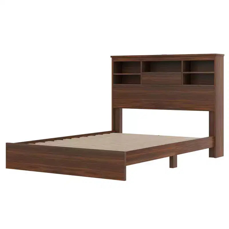 Set di mobili per camera da letto da 4 pezzi - Struttura letto matrimoniale con testiera contenitore, 2 comodini e 1 cassettiera