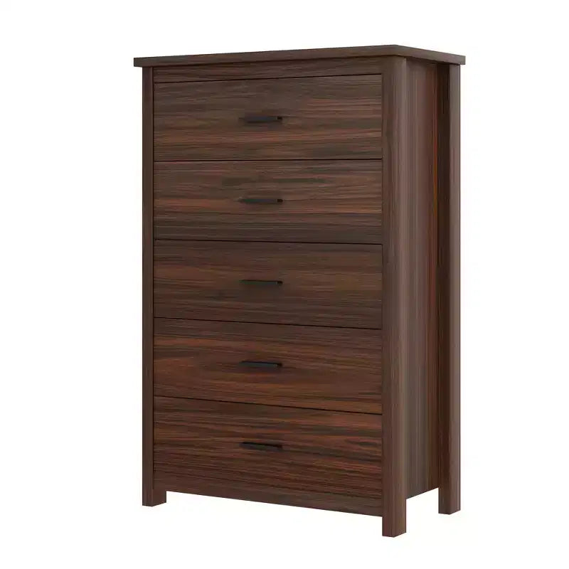 Set di mobili per camera da letto da 4 pezzi - Struttura letto matrimoniale con testiera contenitore, 2 comodini e 1 cassettiera