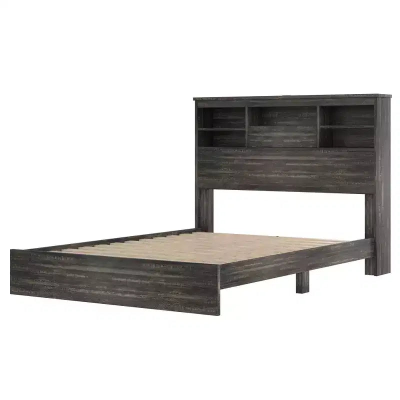 Set di mobili per camera da letto da 4 pezzi - Struttura letto matrimoniale con testiera contenitore, 2 comodini e 1 cassettiera