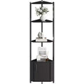 5 Tier Corner Shelf - Metal Corner Shelving Unit for Bedroom Living Room Bathroom Office - Space Saving Storage Shelf for Plants Books Decor