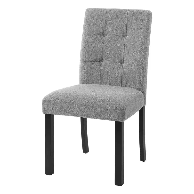 Set di 4 moderne sedie da pranzo trapuntate con gambe in legno di gomma e seduta imbottita