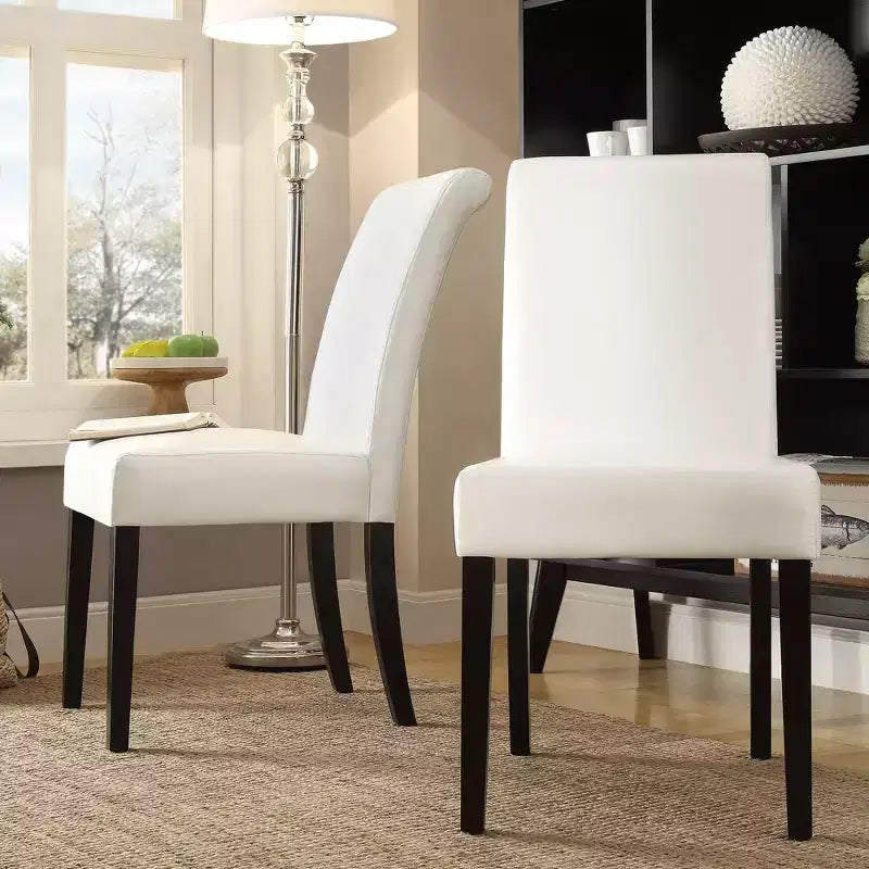 Salido, sedia da pranzo imbottita in similpelle (set da 2) - iNSPIREQ