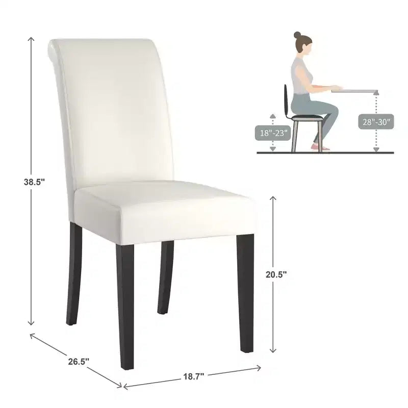 Salido, sedia da pranzo imbottita in similpelle (set da 2) - iNSPIREQ