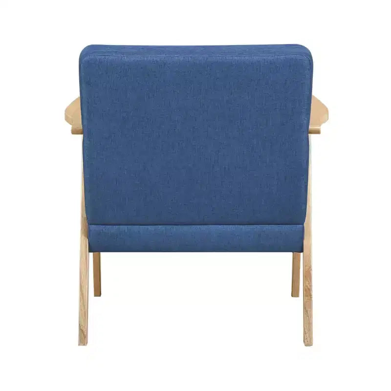 GDFStudio Bennett Sedia d'Appoggio Imbottita in Tessuto con Struttura in Legno di Gomma, Stile Moderno di Metà Secolo