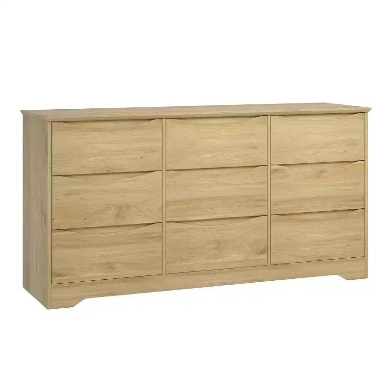 Cassettiera Alta in Legno a 9 Cassetti, Comò Moderno con Cassetti Profondi e Piano Ampio, Grande Organizzatore per Camera da Letto, Soggiorno o Armadio
