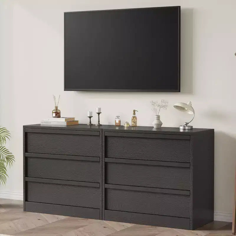 Comodino a 3 cassetti, comodino moderno alto 76 cm con ampio spazio contenitivo e design antiribaltamento, tavolino piccolo per camera da letto, soggiorno, ingresso