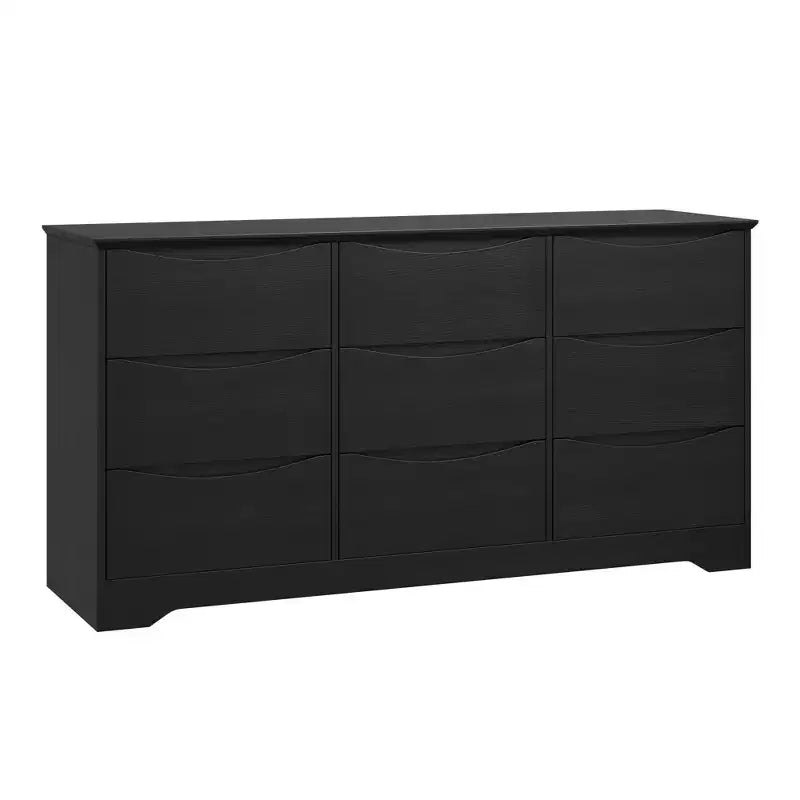 Comò moderno in legno a 9 cassetti - 150 cm di larghezza, contenitore profondo, design robusto per camera da letto e soggiorno