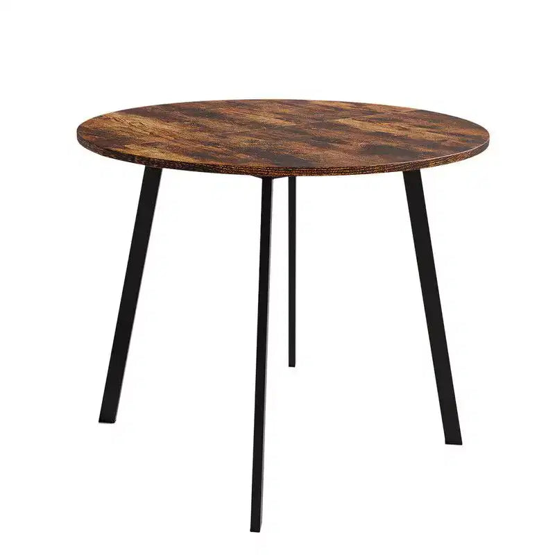 Karl Home Tavolo da pranzo rotondo moderno da 91,44 cm con robuste gambe in metallo, per cucine in spazi ridotti