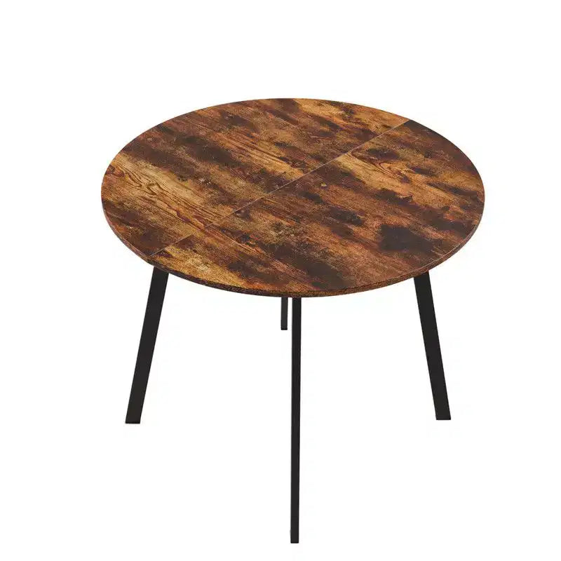 Karl Home Tavolo da pranzo rotondo moderno da 91,44 cm con robuste gambe in metallo, per cucine in spazi ridotti