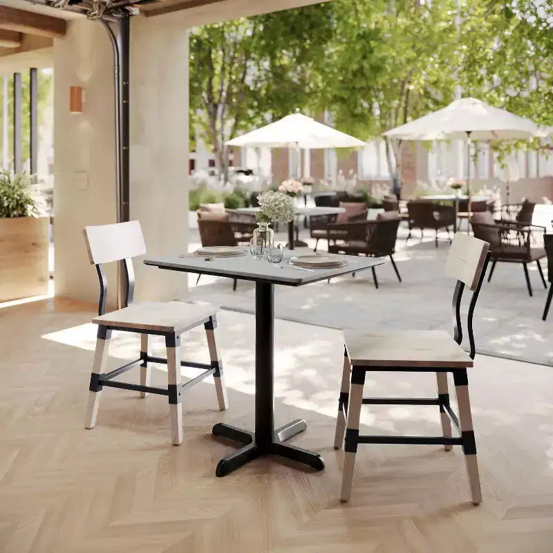Flash Furniture Piano del tavolo Acadia con tecnologia TopGuard HPL e base a X altezza tavolo