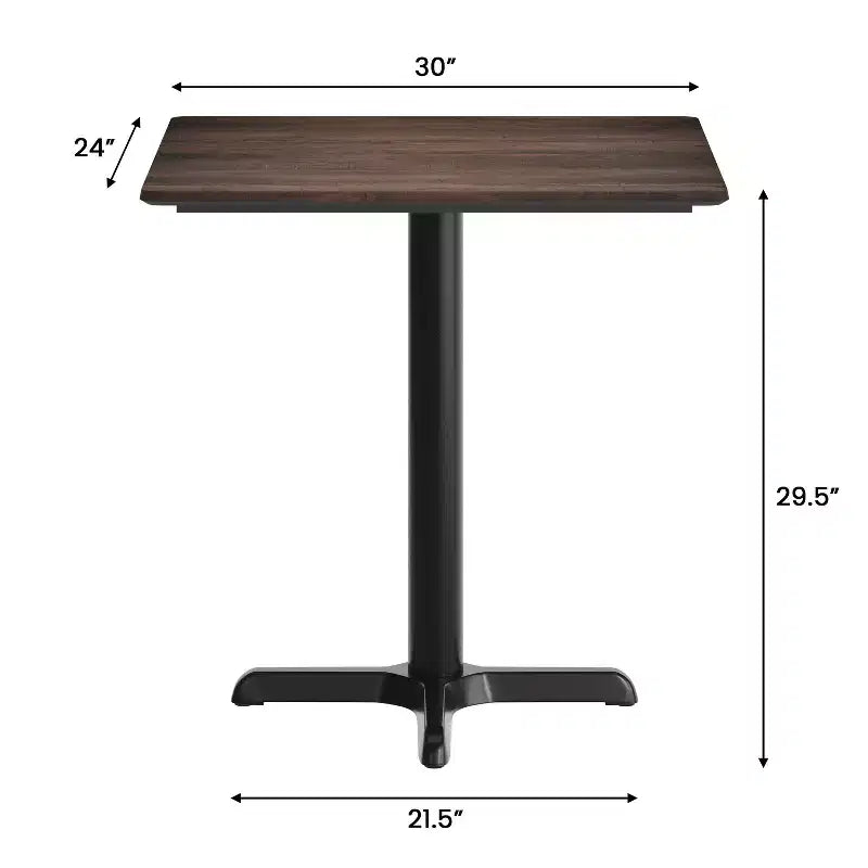 Flash Furniture Piano del tavolo Acadia con tecnologia TopGuard HPL e base a X altezza tavolo