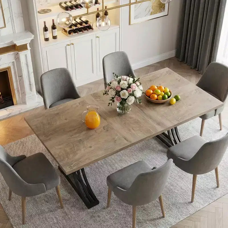 MAYEERTY 63 Tavolo da pranzo in finto marmo e metallo dorato, tavolo da cucina moderno elegante e facile da montare