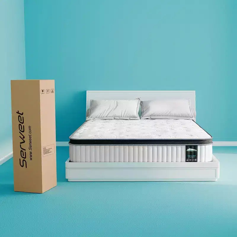 Materasso ibrido Serweet 10 a molle e memory foam - Compatibile con base letto a piattaforma, a molle o a doghe