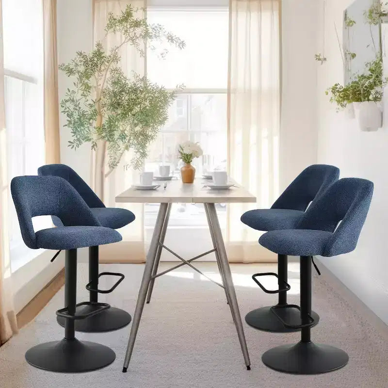 Set di 2 sgabelli da bar girevoli con schienale, sgabelli da bancone regolabili in altezza da 60,96 a 81,28 cm con seduta imbottita per isola cucina - Panipeachy
