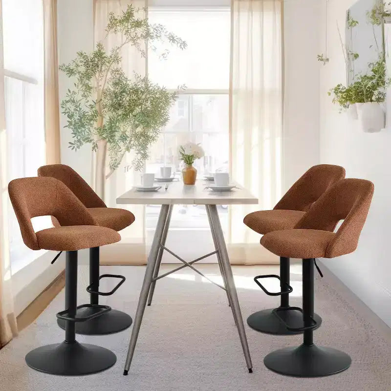 Set di 2 sgabelli da bar girevoli con schienale, sgabelli da bancone regolabili in altezza da 60,96 a 81,28 cm con seduta imbottita per isola cucina - Panipeachy
