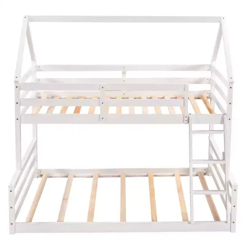 Letto in legno singolo FAMYYT con scaletta integrata, facile da montare