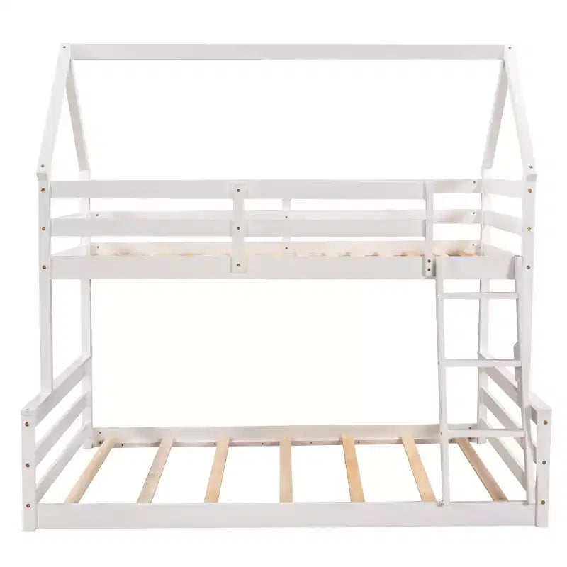 Letto in legno singolo FAMYYT con scaletta integrata, facile da montare