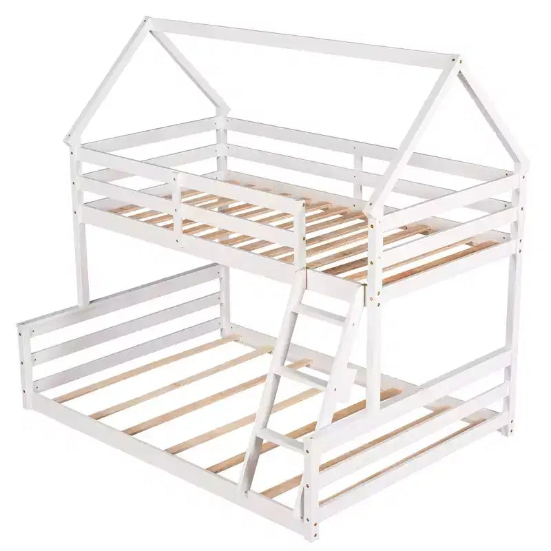 Letto in legno singolo FAMYYT con scaletta integrata, facile da montare