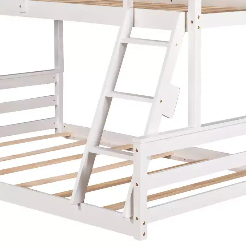 Letto in legno singolo FAMYYT con scaletta integrata, facile da montare