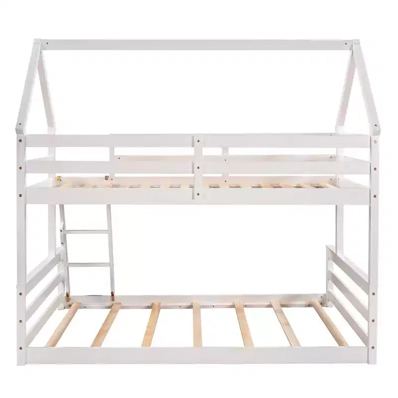 Letto in legno singolo FAMYYT con scaletta integrata, facile da montare
