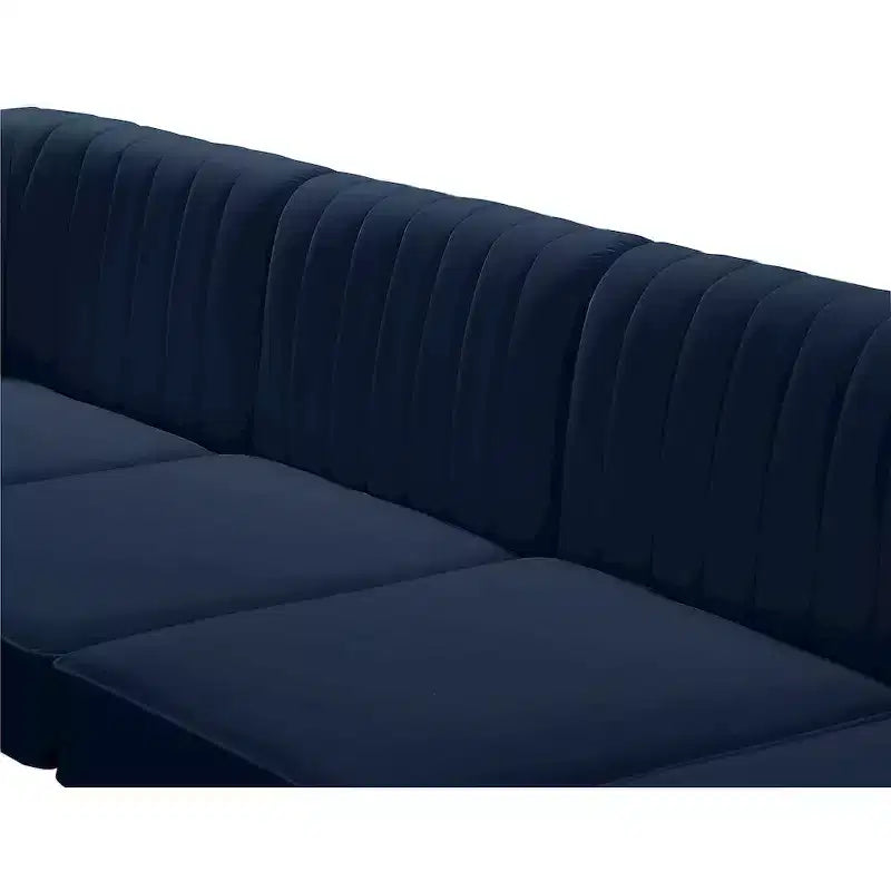 Divano modulare Meridian Furniture Alina in velluto blu marino
