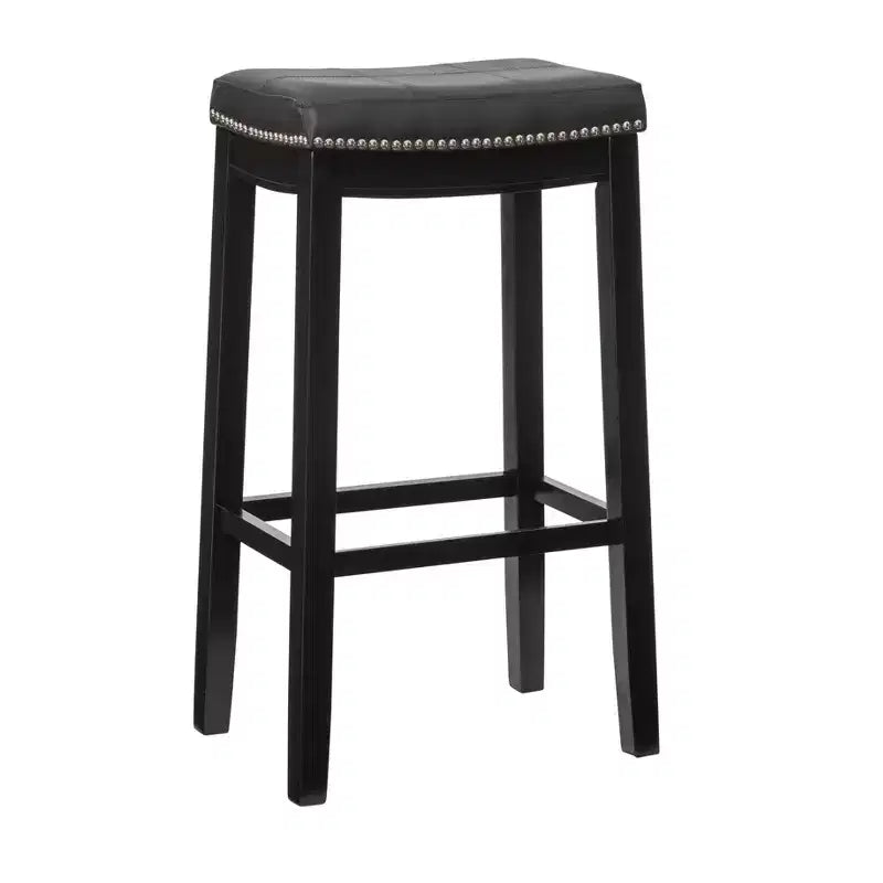 Padded Saddle Seat Barstool Hardwood - Linon