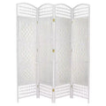 5 1/2 ft. Tall Fiber Weave Room Divider 4 Panels - Oriental Furniture