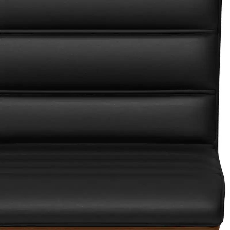 WyndenHall Sgabello da Bar Madigan Nero: Mid-Century Modern, Altezza Regolabile, Rivestimento in Similpelle, Struttura in Legno e Metallo