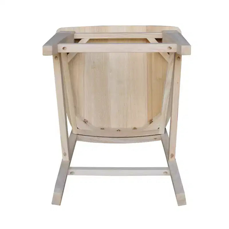 Sgabello da bar Java Counter Height da 60 cm non rifinito - International Concepts: Legno massello, schienale a scala