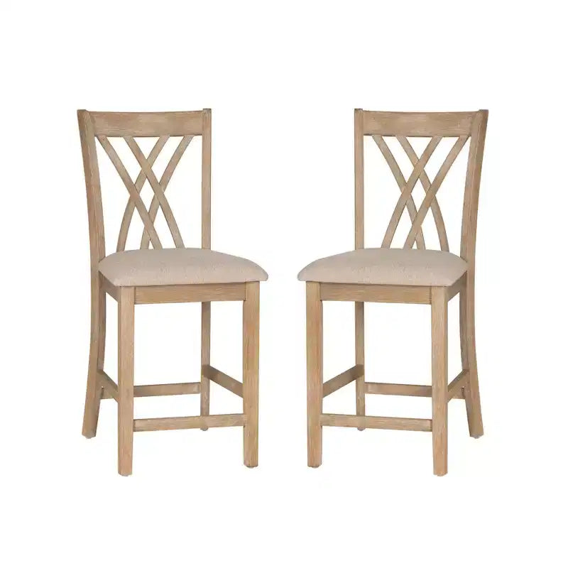 Powell Set of 2 Maggie Counter Height Barstools Natural