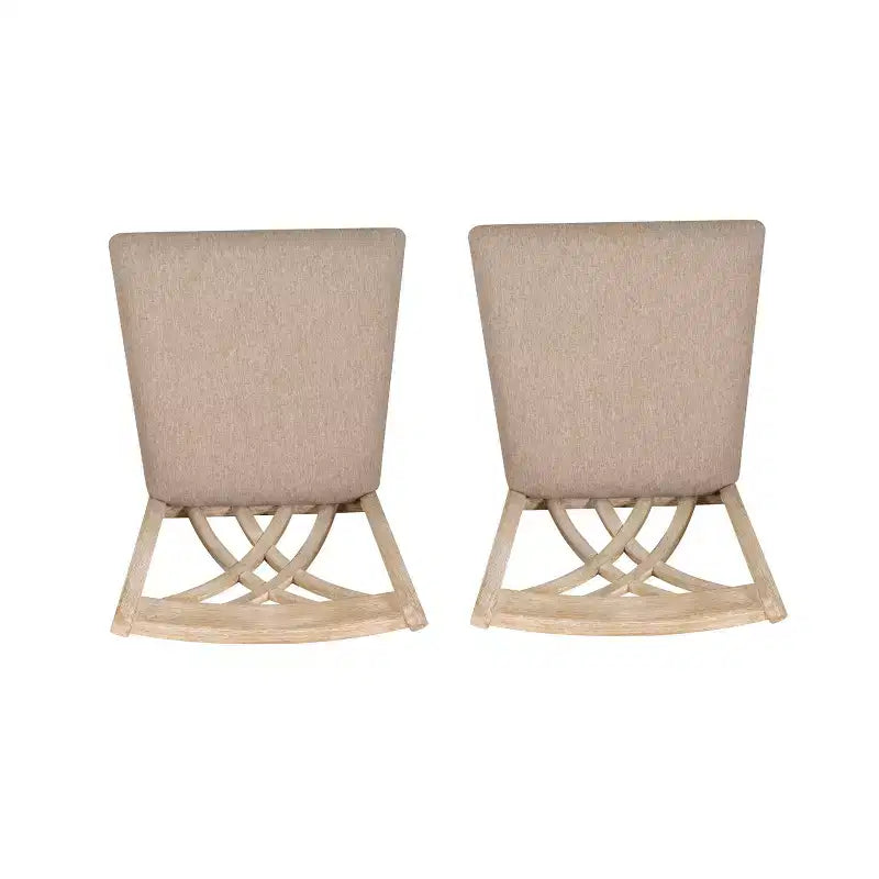 Sgabelli da Bar Powell Maggie con Altezza Bancone, Set da 2, Colore Naturale