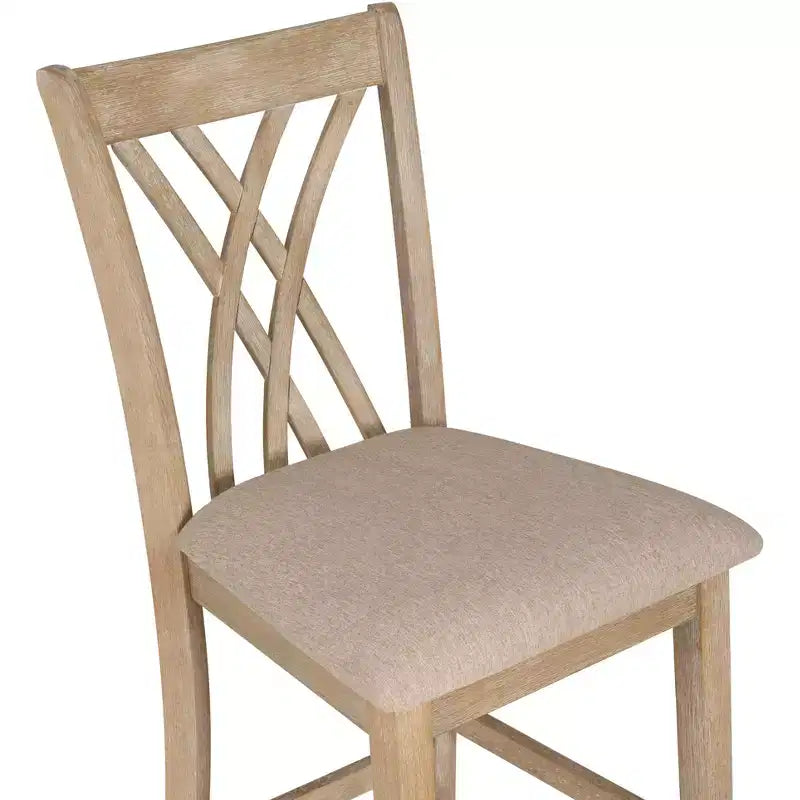 Sgabelli da Bar Powell Maggie con Altezza Bancone, Set da 2, Colore Naturale