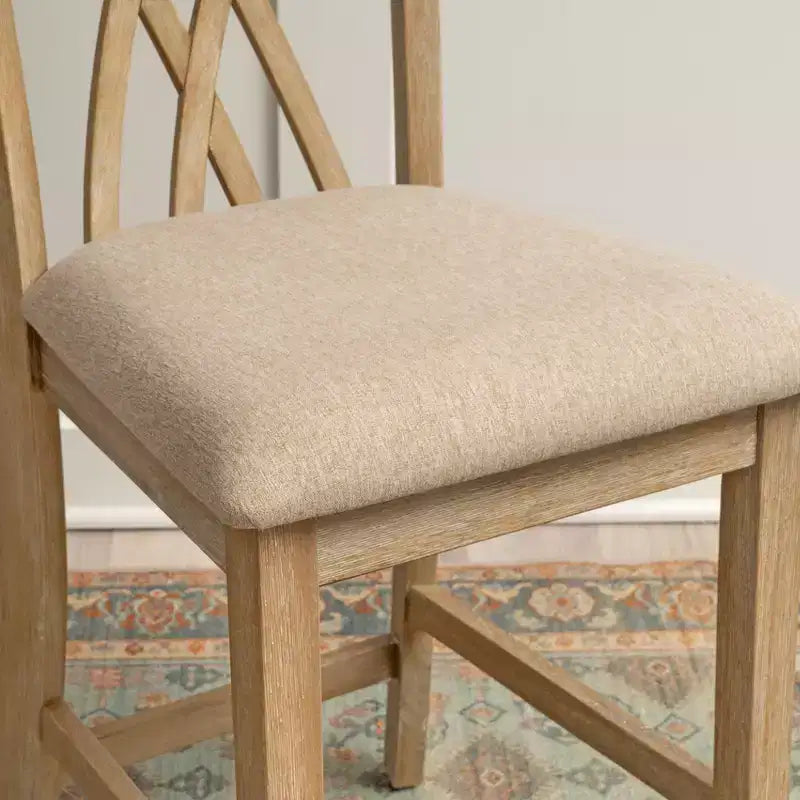 Sgabelli da Bar Powell Maggie con Altezza Bancone, Set da 2, Colore Naturale