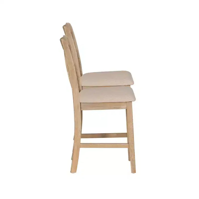 Sgabelli da Bar Powell Maggie con Altezza Bancone, Set da 2, Colore Naturale