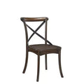 Set of 2 Kaelyn Side Dining Chair Dark Oak/Black - Acme Furniture: French Bistro Style, Wood Frame, Armless Design